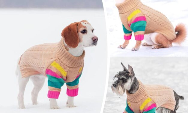 OUOBOB Dog Sweater, Dog Sweaters for Medium Dogs